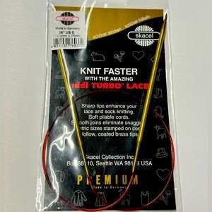Skacel Sock Knitting Needles Circular US5 24” or 60 cm 3.75 mm New Unopened